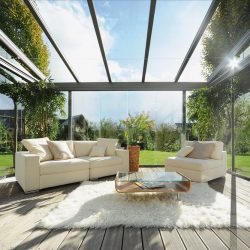 Kanopi Kaca Bening Transparan